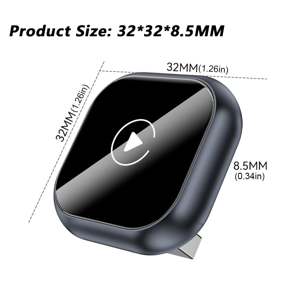 2 in 1 Carplay Wireless per Jeep Renegade 2018 2019 2020 2021 2022 2023, Adattatore CarPlay e Android Auto Wireless Plug & Play Connessione Automatica Controllo Vocale,D Grey