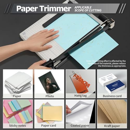 Cortador de papel de guillotina, metal resistente, corta 10 hojas, protector de seguridad para papel, fotos, corte de tarjetas