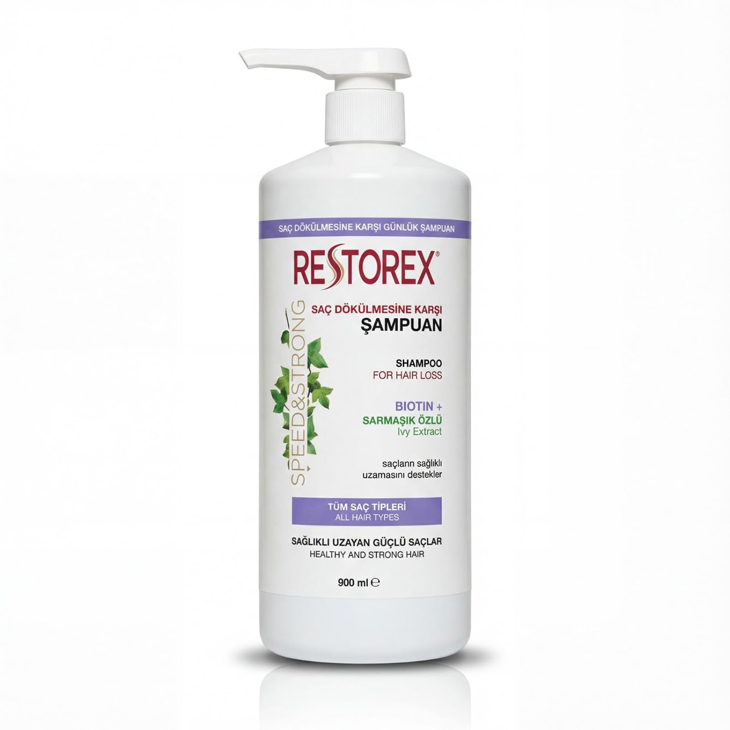 Restorex Saç Dökülmesine Karşı Şampuan 900 ml - Sağlıklı Uzama Etkili