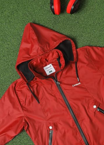 Image of Dollar Women's Polyester Solid Windcheater Jacket With Zipper Pockets and Detachable Hood