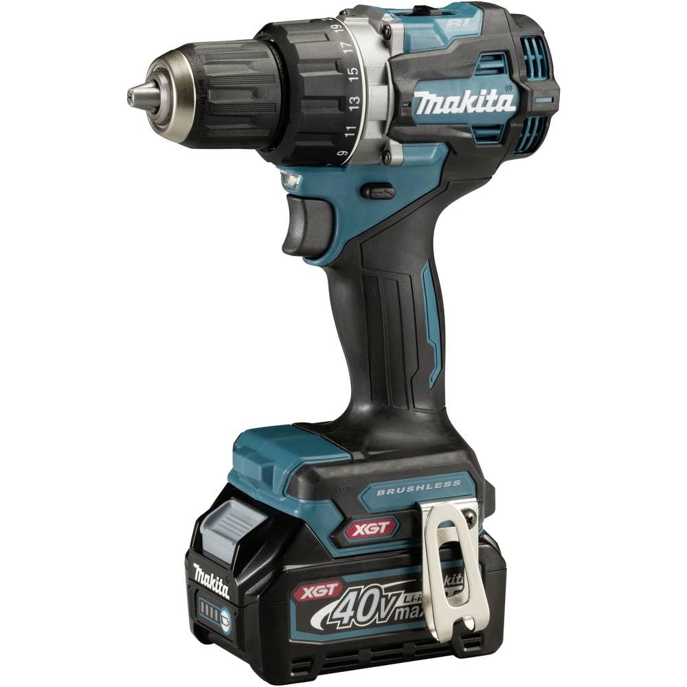 Makita Akku-Bohrschrauber DF002GA202 XGT, 40Volt (blau/schwarz, 2x Li-Ionen Akku 2Ah, MAKPAC)