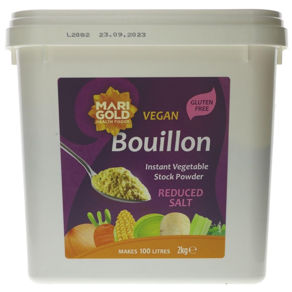Marigold Vegan Bouillon Instant Vegetable Stock Powder Reduced Salt, 2kg