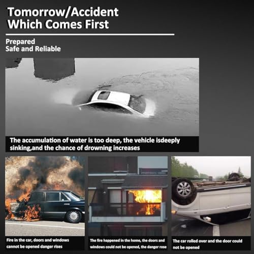 Safehammer - 2025 Upgraded Safe Hammer Glass Breaker Under Water, Car Hammer Seatbelt Cutter Window Breaker Emergency Escape Tool, Safehammer Glass Breaker for New Cars (3PCS) - Image 6