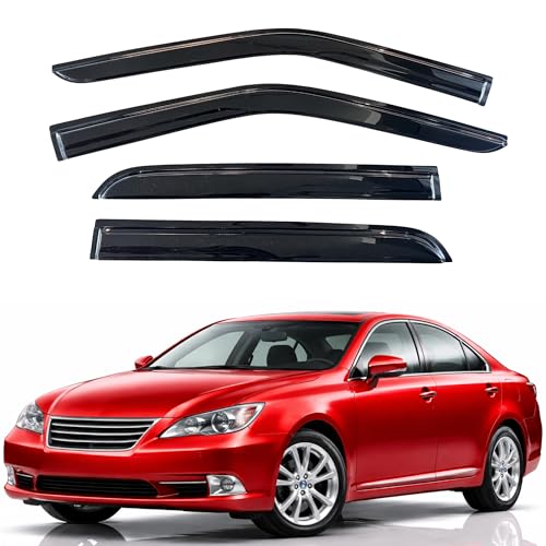 Image of KPY Rain Guards Fit for 2007-2012 Lexus ES350, Out-Channel Window Visors Vent Wind Deflectors 4PC, Car Accessories for 07-12 Lexus ES Series
