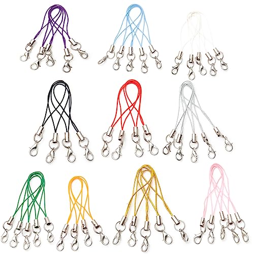 KQNM 40 PCS Ganci Portachiavi Portachiavi Fai da Te Cordino Portachiavi Gioielli...