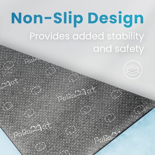 Image of 1.3 inch Thick Baby Play Mat for Floor Playpen, 50x50 Foam Tummy Time Mat, Padded Support Soft Plush Nursery Rug for Infant Kids Toddler Crawling Kick Activity (Ice Blue)
