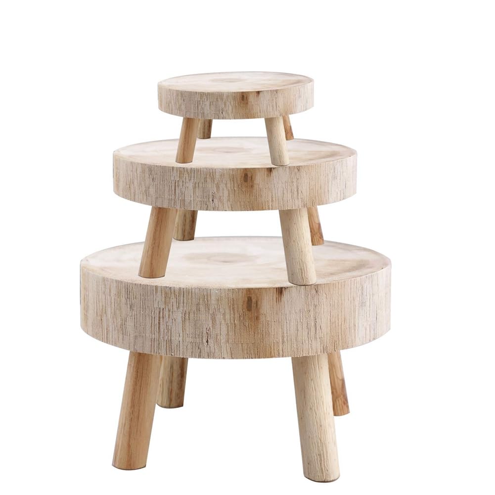 Mini-Holzhocker, Pflanzenständer, Dekorativer -Pflanzenhocker, Bonsai-Halter für Drinnen und Draußen, Haus, Garten, M