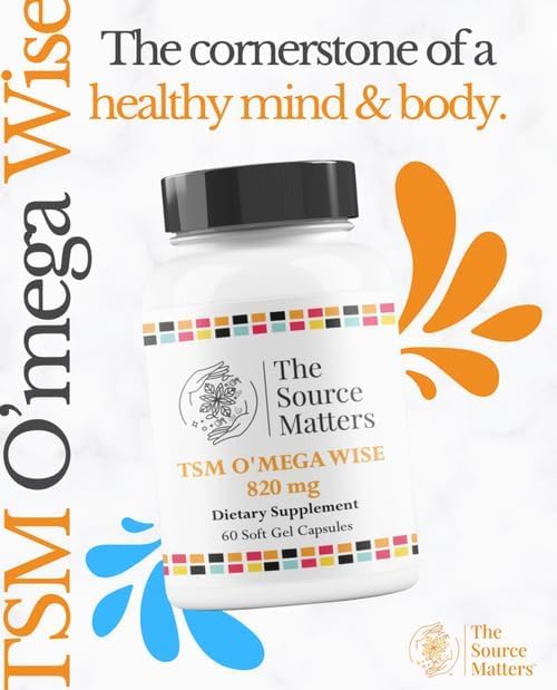 O'MEGA Wise - 820mg High-Concentration Omega-3 Fish Oil with EPA, DHA, DPA for Cardiovascular, Brain, Joint, and Eye Health (60 Softgel Capsules) - Image 3