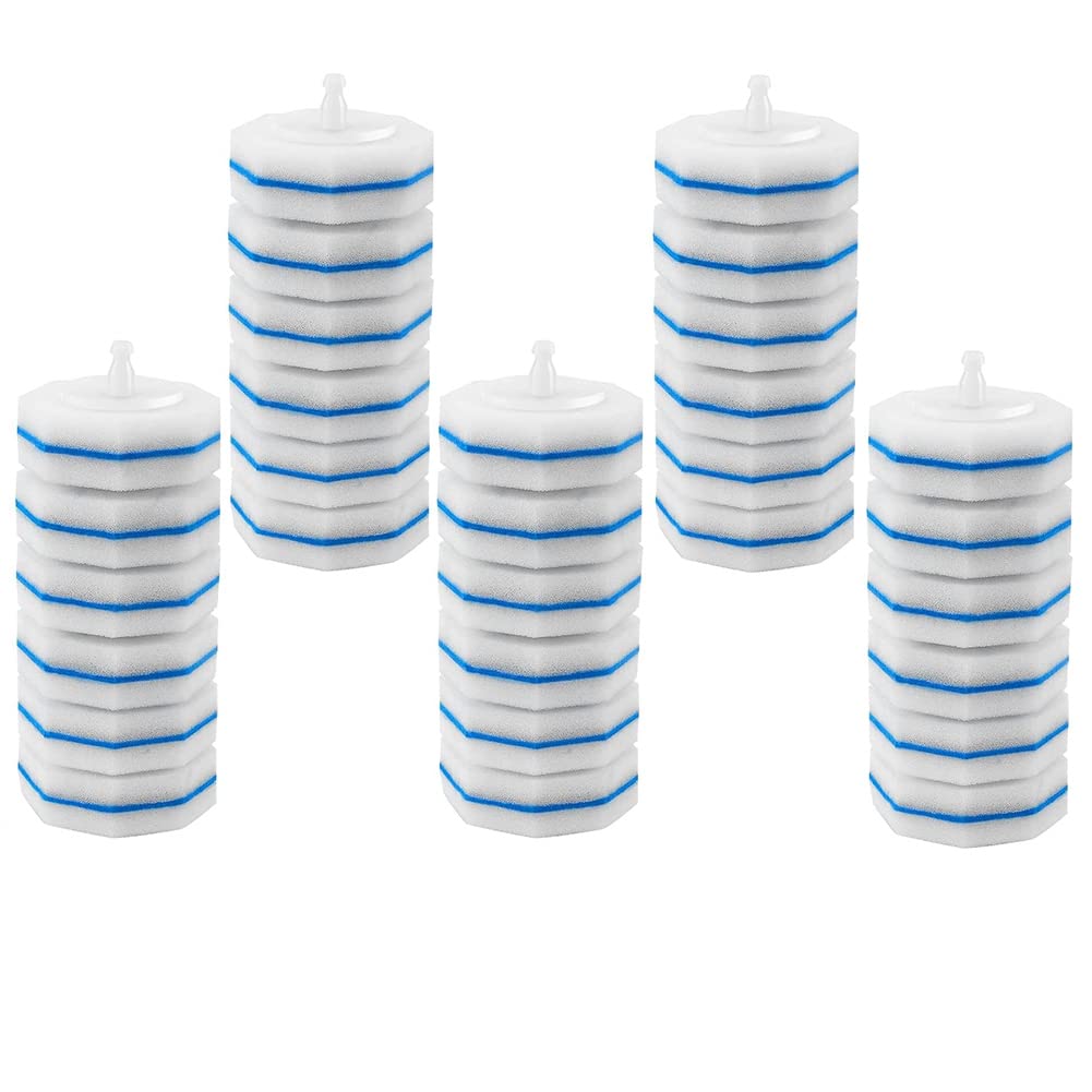 Nudiuhis Disposable Toilet Cleaning System Disposable Toilet Flushable Refill Brush Flushable Refills Toilet Wand Refills 30Pcs