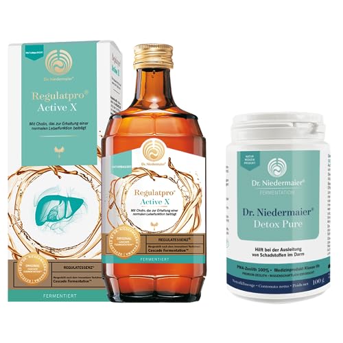 Dr. Niedermaier Regulatpro® Active DTX + Dr. Niedermaier DETOX Kur I Entgiftungskur zur Unterstützung der Leberfunktion I 350ml Active DTX + 1x 90g DETOX Kur