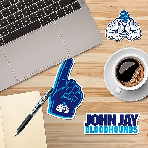 Image of John Jay College of Criminal Justice 8ct Vinyl Large Deluxe Stickers Variety Pack - Laptop, Water Bottle, Scrapbooking, Tablet, Skateboard, Indoor /Outdoor - Set of 8