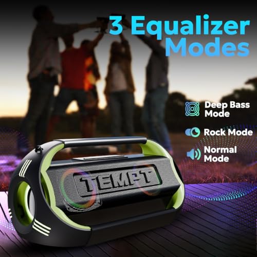 Image of TEMPT Boombuddy Bluetooth Wireless Speaker 120W 18hrs 3 EQ (Green)
