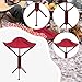 predolo Camping Stool Seat Foldable Small Chair Lightweight Fishing Tripod Portable Folding Stool for Backpacking Hiking Sketching, Red