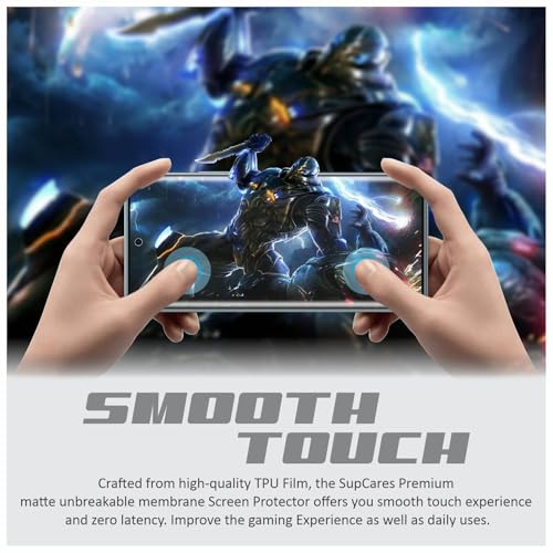 Image of SupCares TPU Anti Glare Matte Unbreakable Membrane Screen Protector for Redmi Note 15, Redmi Note 15 SE and Poco M8 (6.77 Inch) With Easy Self Installation Kit | Fingerprint Working | Edge to Edge Coverage