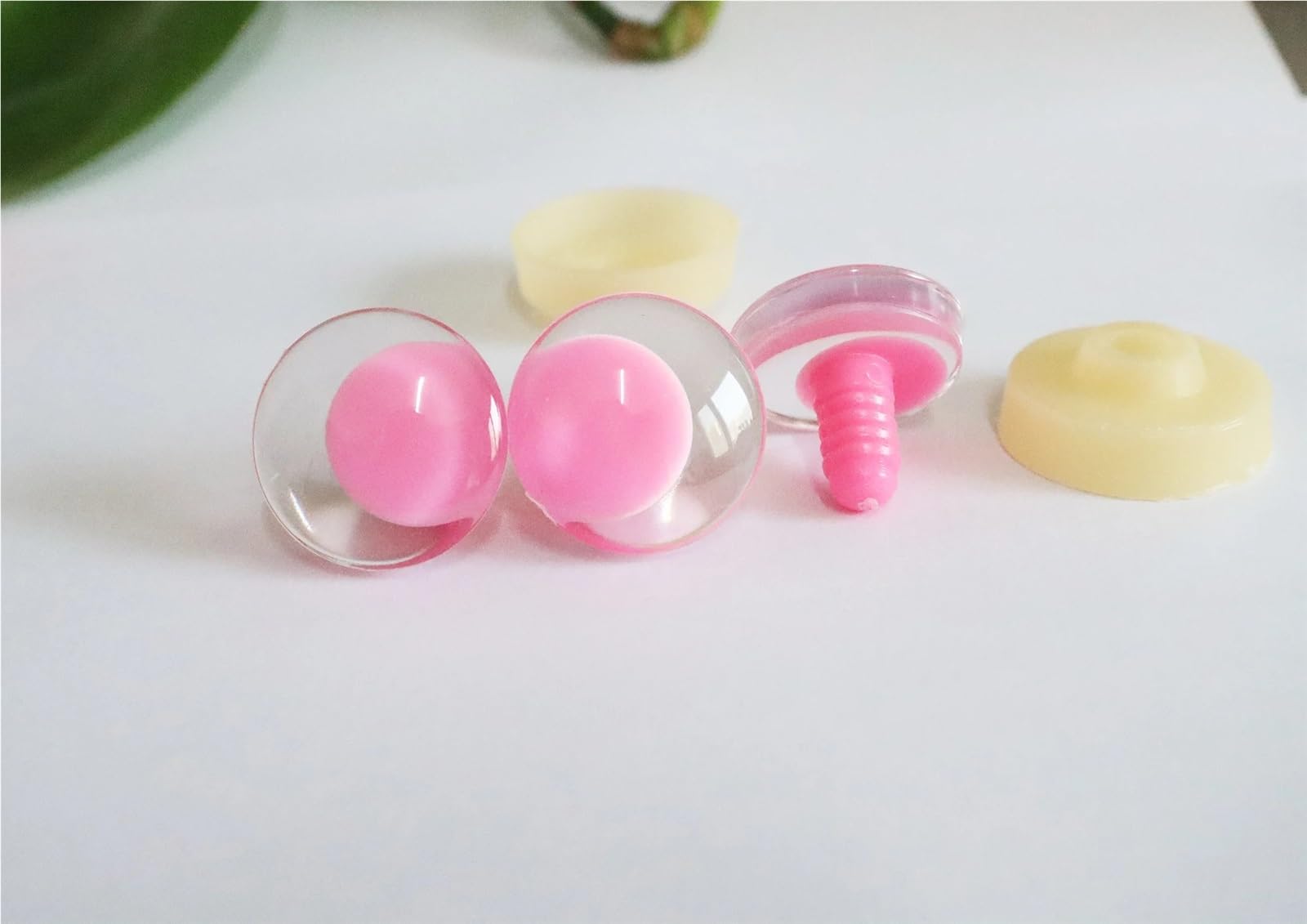 3D-Glitzeraugen für Puppen, 25 mm, 30 mm, runde Pupillenaugen mit weißer