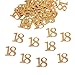 Produktbild Oblique Unique® 50x Konfetti Zahl 18 in Roségold mit Glitzereffekt für Geburtstag Jubiläum Tisch Deko