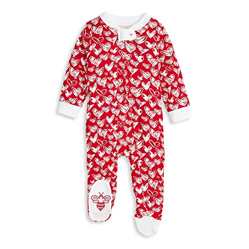 Image of Burt's Bees Baby unisex-baby Sleep & Play, Organic One-piece Romper-jumpsuit Pj, Zip Front Footed Pajama