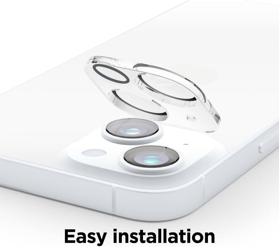 Image of XYKOS Tempered Glass iPhone 15 / iPhone 15 Plus Camera Lens Protector Truly Shatterproof,Scratch-Resistant,9H Hardness,Anti-Fingerprint Tempered Camera Screen Protection Film Accessories,Transparent