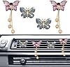 4 Pcs Bling Butterfly Air Vent Clips, Crystal Butterfly Pandent Car Air Fresheners Vent Clips Car Diffuser Vent Clip Diamond Cars Decoration Cute Interior Decor Bling Cars Accessories for Women #2