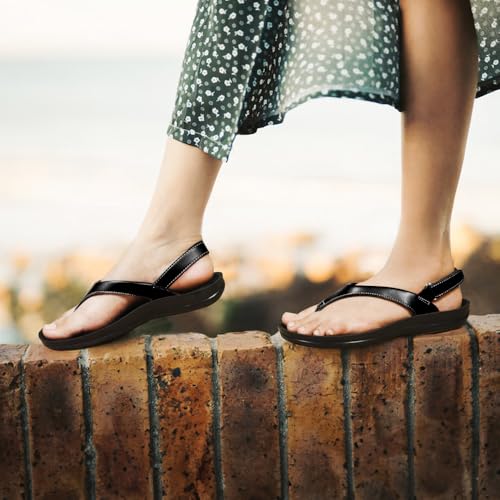 AEROTHOTIC Comfortable Arch Support Slingback Flats for Women Sandals Cute Soft T-Strap Toe Post Casual Fashion Dressy Flip Flops Vacation Essentials2