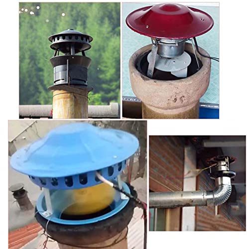 Ventilador eléctrico de la inducción del Borrador 120W para la Chimenea de la Estufa de Madera, Extractor de la Chimenea 220V con el convertidor de Voltaje, Aumenta la eficiencia del Escape del Humo,