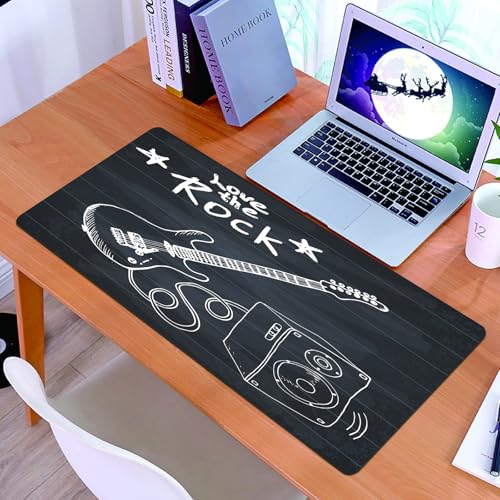KDWJS Tappetino per mouse XXL Speed Gaming – 90x40 cm – XXL Mousepad – base antiscivolo – migliora la precisione e la velocità – Chitarra, cassa di risonanza sul tema dello schizzo sul tema della mus KDWJS Tappetino per mouse XXL Speed Gaming – 90x40 cm – XXL Mousepad – base antiscivolo – migliora la precisione e la velocità – Chitarra, cassa di risonanza sul tema dello schizzo sul tema della mus
