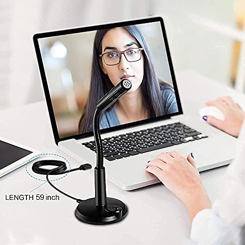 Image of Smitex USB Microphone for Noise Cancelling Windows and Mac, Professional PC Microphone Computer, Laptop, Desktop and Notebook, Plug and Play Mic