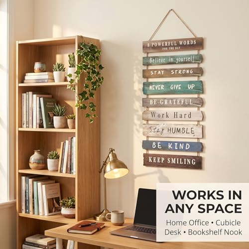 VDOR Inspirational Wall Art 8-Panel Wood Signs 12x24 for Office Home Decor — view 4