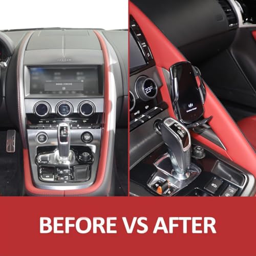 Car Central Control Armrest Car Phone Mount for Jaguar F-Type 2013-2023 Auto Mobile Phone Holder Accessories (Style D-Wireless Charging)