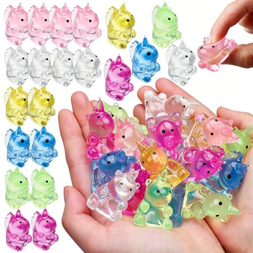 Image of Mini Unicorn Squishy Toys for Kids 24 Pack Party Favors Goodie Bags Stuffers for Kids Treasure Box Toys for Classroom and Kids Prizes