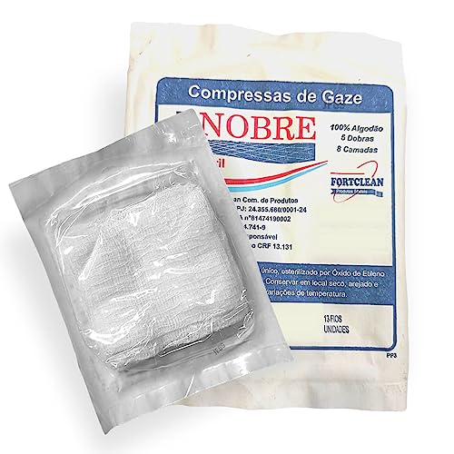 Compressa De Gaze ESTÉRIL 13 Fios Hidrófila 500 Uni (50 pacotes c/ 10 gazes)