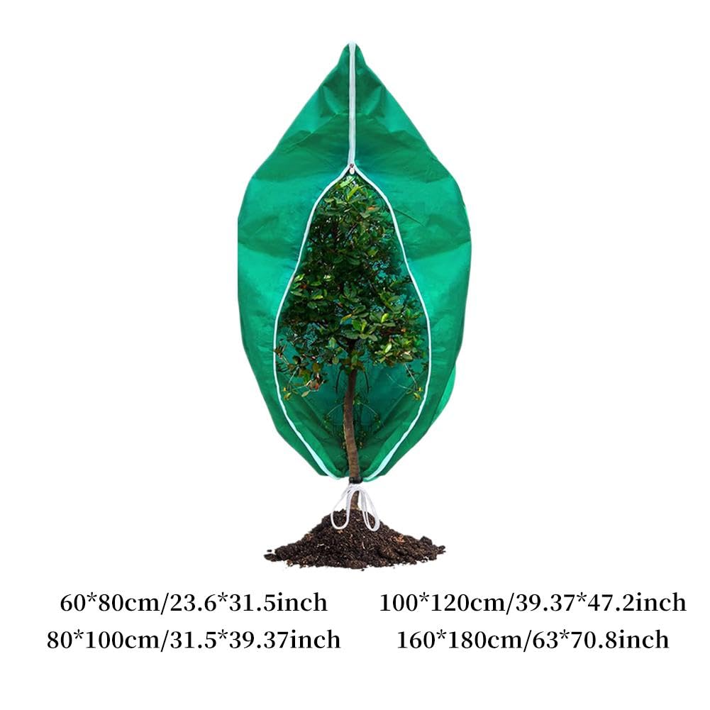 Coperture antigelo per piante, 4 pezzi, coperture antigelo per piante, panni antigelo per alberi, arbusti e piante in vaso (160 x 180 cm)