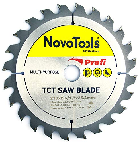 NOVOTOOLS Lama per sega circolare 210 x 25,4 mm