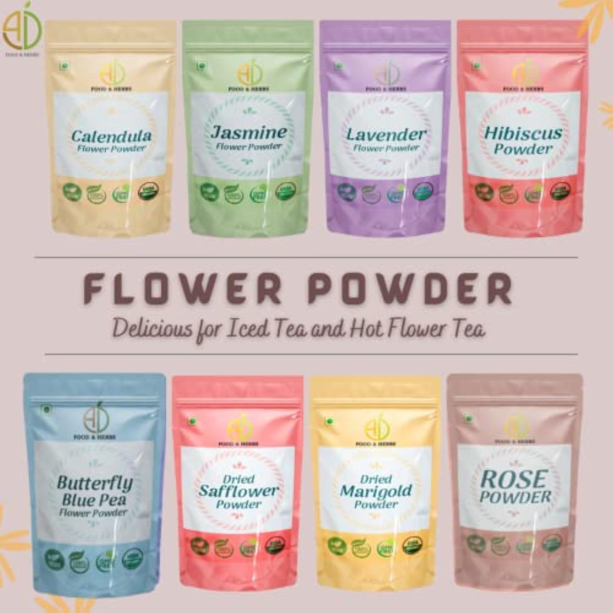 Combo of Jasmine & Butterfly Pea Flower Powder