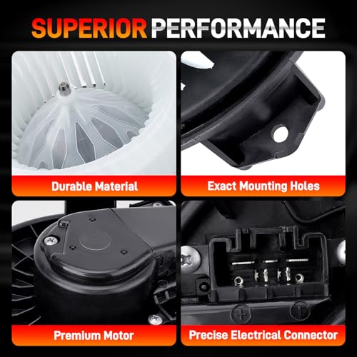 Image of 700308 HVAC Blower Motor Compatible with 2014-2018 Ram 1500 2019-2022 Ram 1500 Classic 2018-2020 Dodge Journey 2014-2017 Jeep Wrangler 2018 Wrangler JK Replace#68232369AA PM4104 68214892AB 68214892AC