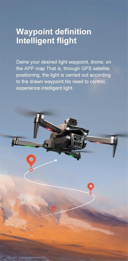 Dual Battery,Drone lu30 Professionale 8k GPS brushless HD con Telecamera, Schermo da 4,5'', Telecomando, Fotografia Aerea, Drone per Evitare Gli Ostacoli