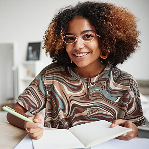 Soarea Semi-Rim Oval Reading Glasses For Women Metal Half Rim Frame Eyeglasses Blue Light Blocking Computer Readers,52Mm,2Pack (Gold/Black, 150) #TOP3