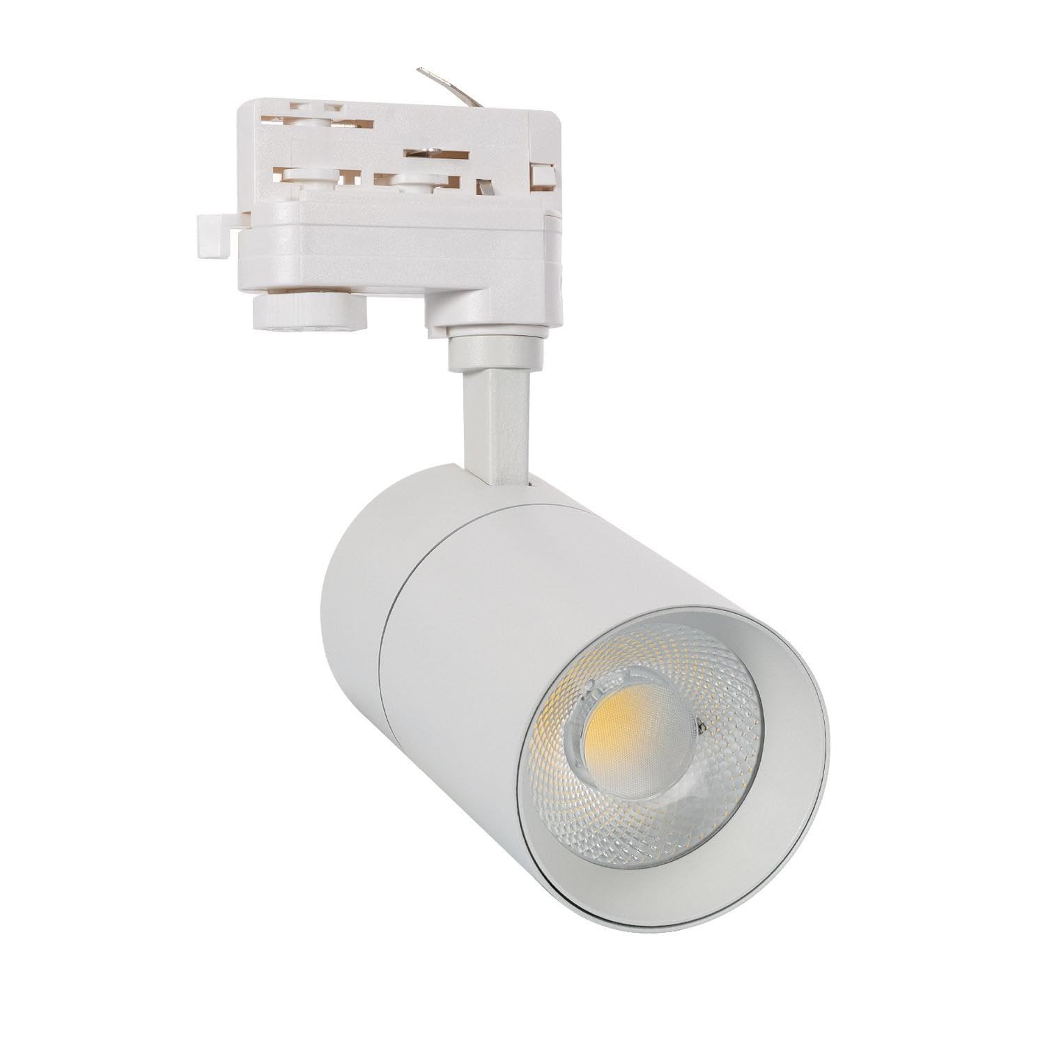 LEDKIA LIGHTING Foco Carril LED Trifásico 20W Mallet Regulable Blanco 5000K Blanco Frío