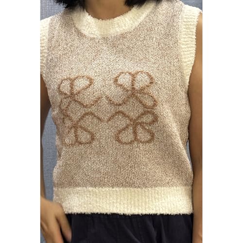 2024 Fall Cropped Sweater Vest Casual Loose Knit Pullover Sleeveless Sweater for Top3