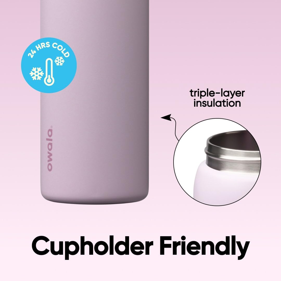 Owala FreeSip Isolierte Edelstahl Trinkflasche mit Strohhalm, 945 ml – BPA-frei, optimal für Sport, Fitness, Outdoor und Reisen, Lilac You A Lot