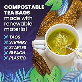 Organic Spearmint Herbal Tea — 100 Tea Bags | Grown in USA | Eco-Friendly Tea Bags | Non-GMO Caffeine Free Tea | Cederberg Tea Company