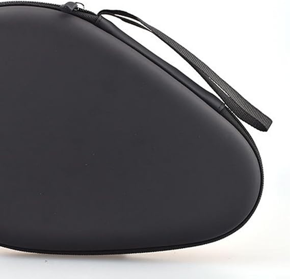 Table Tennis Racket Case EVA Hard Shell Bag,for 2 Paddles and Balls Shockproof Protective Cover(1 Black)