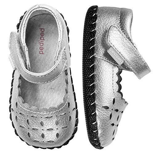 pediped Katelyn Originals Mary Jane (Infant/Toddler),Silver,X-Small (0-6 months)