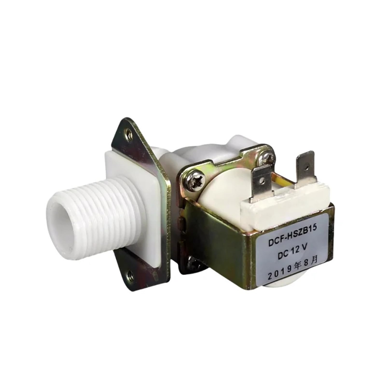 Válvula solenoide de plástico NC/NO for dispensador de agua, con rosca macho de 1/2", tubo de 12 mm, CA/CC 220 V, 24 V y 12 V.(N-p,220V,Open)