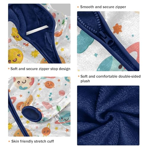 CHIFIGNO Geese Riding Skateboards Toddler Sweatshirt Fleece Lined, Zip up Jacket Toddler Boy Fall Jacket with Hooded 3-10Y3