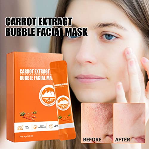 2023 New Magical Carrot Bubble Mask,Carrot Bubble Mask Compound Acid Carrot Foam Facial Mask,Carrot Pore Purifying Bubble Mask,Carrot Extract Bubble Mask (2Pcs) #TOP2