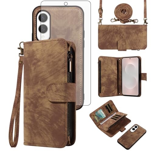 Coque Samsung S25 Edge YBGCXDKPT DE Asuwish marron housse de protection