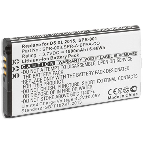 Batería de 1800 mAh para Nintendo 3DS XL (2011) | New 3DS XL (2015), n3DS XL (sustituye a la batería original Nintendo SPR 001 /  003)