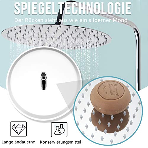 HENGMEI 50cm Soffione doccia a pioggia da Parete