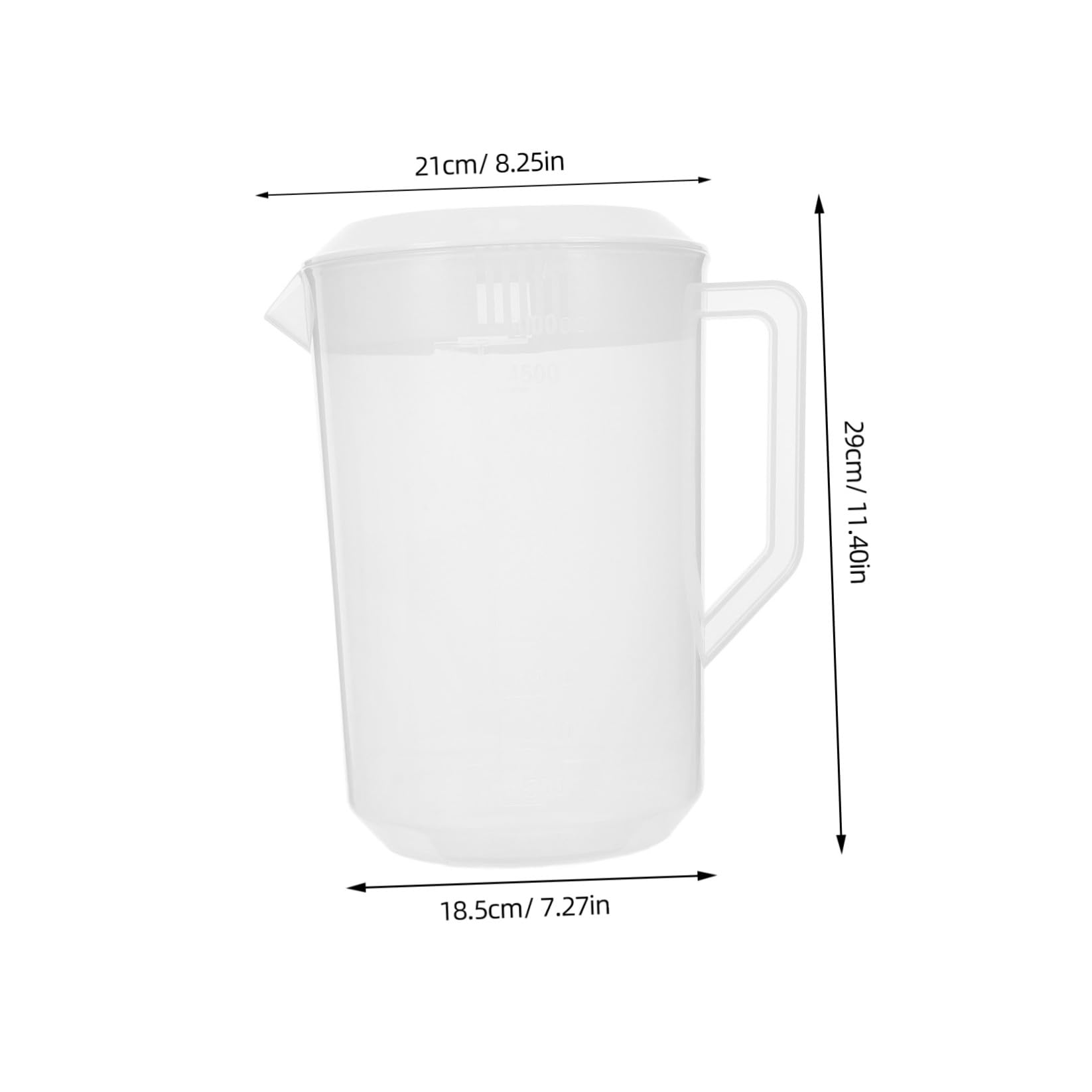 Kunststoff Wasserkrug mit Große Kapazität Kaltwasserkanne Bpa Frei Lebensmittelecht mit Deckel Hitzebeständig für Saft Eisgetränke und Milch Wiederverwendbar